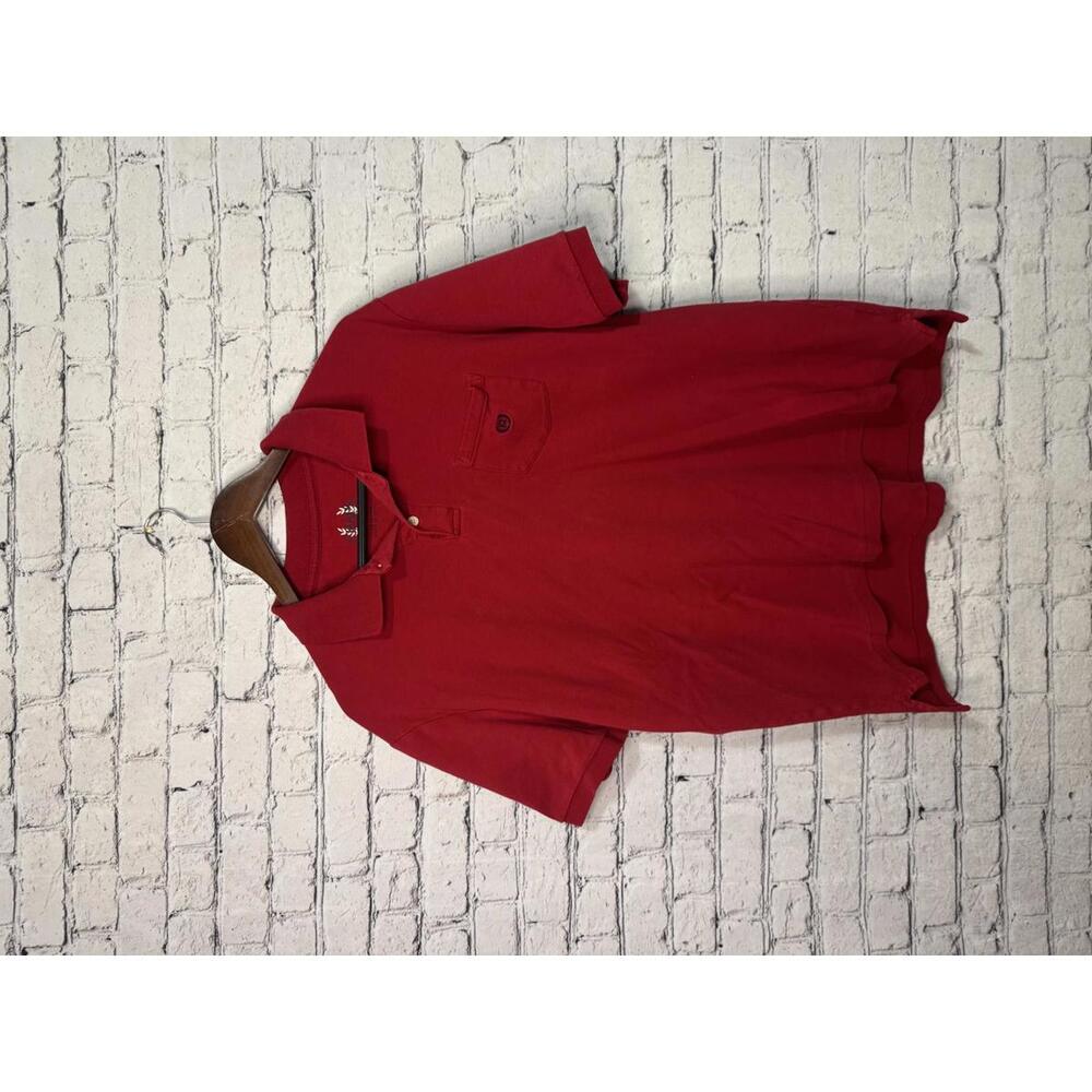 Chaps Men's Red Cotton Polo Shirt Size Large